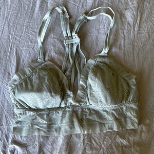 Aerie Elegant Lace Bralette in Soft Green